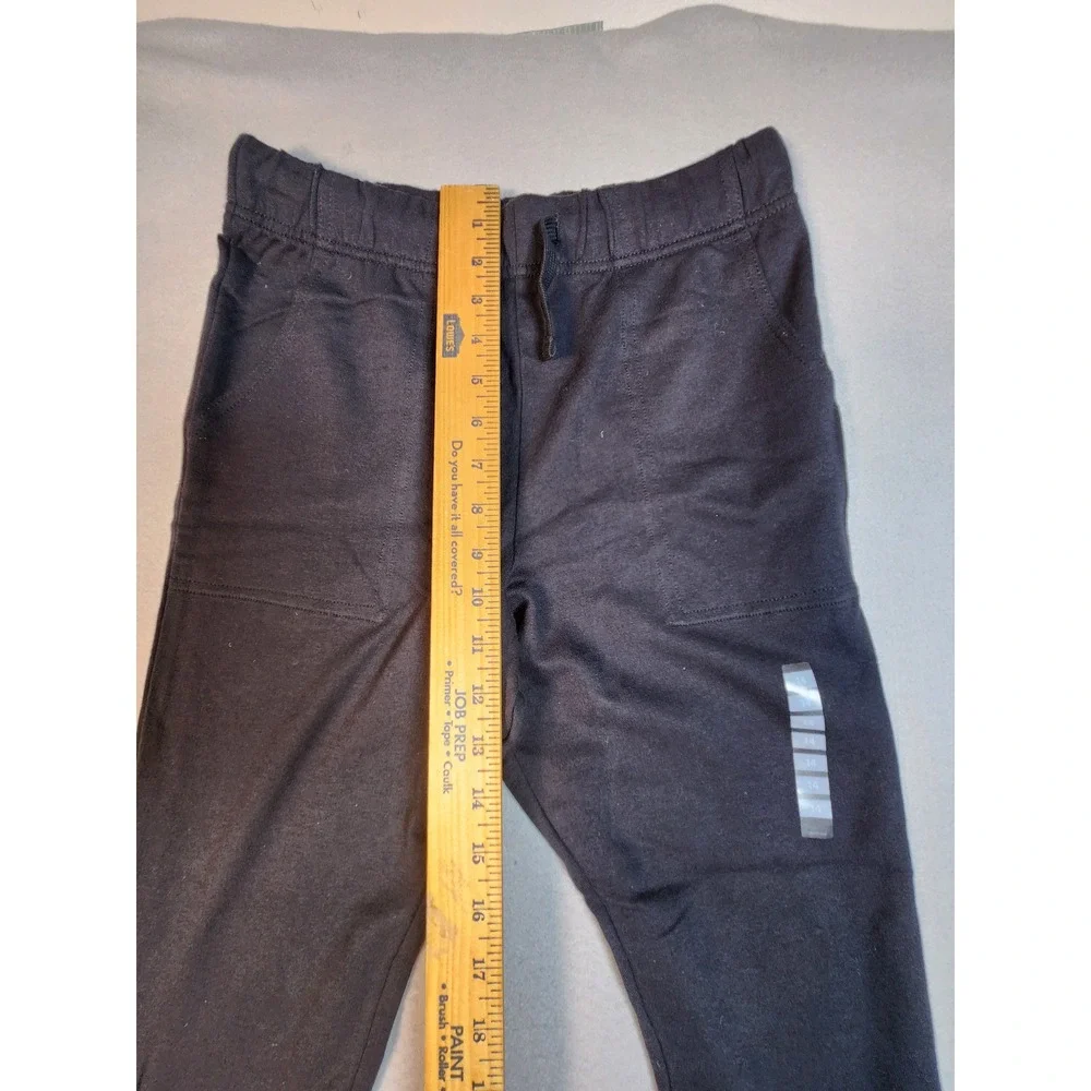 OshKosh B'gosh Boys Black French Terry Jogger Pants Size 14 Drawstring Waist
